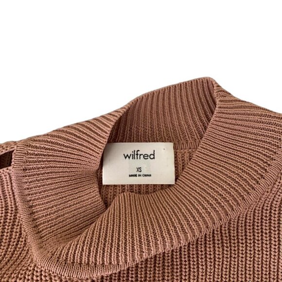 Aritzia Wilfred Size XS Cropped Mock Neck Sweater with Lace Up Arm Detail - Picture 10 of 10